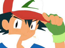 cheez-puf:  Drawing of Ash Ketchum from Pokemon THIS TOOK LIKE