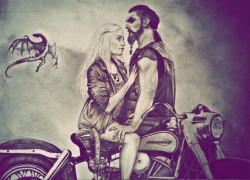 vidaden3rd:  Khal Drogo e Khaleesi versão motoclube mother fucker!