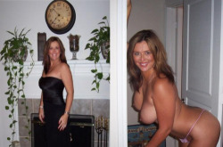 pimpmymom:  Mom wore a sexy black dress for the woman of the