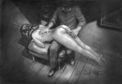 spankingmybabygirl:  Art by Richard ? 
