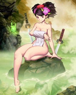 genzoman:Muramasa the Demon Blade commision :) Momohime on the