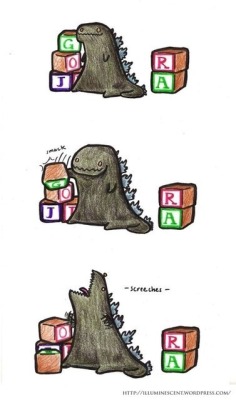 pungent-petrichor:  awwww-cute:  Just a baby Godzilla  Eee! 