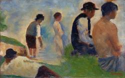 loverofbeauty: George Seurat:  Study for Bathers at Asnieres