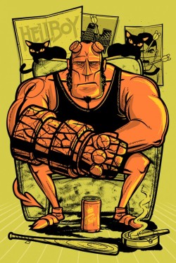 xombiedirge:  Hellboy by Travis Price Part of the SUPER exhibition,