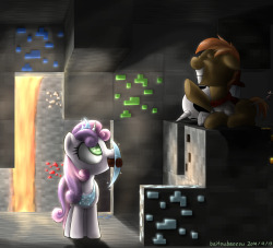 equestrian-pony-blog:  Don’t Mine at Night by baitoubaozou