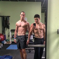 shreddernaut:  Swole sesh with the most dedicated and true man