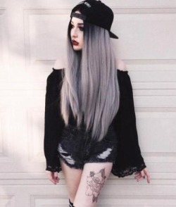 altwear:  Black Ombre Grey   Wig    » Shop it here!#wig #synthetic