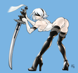 reabaultart:  2B. Support me on patreon, it helps a lot - https://www.patreon.com/Reabault