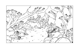 skronked:  here’s some forest backgrounds i drew for the Adventure