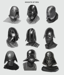 starwarscountdown:  Knights of Ren helmet concept art by Lewis
