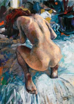 artiebagagli:    Grzegorz Rosinski - Nude on canvas used as