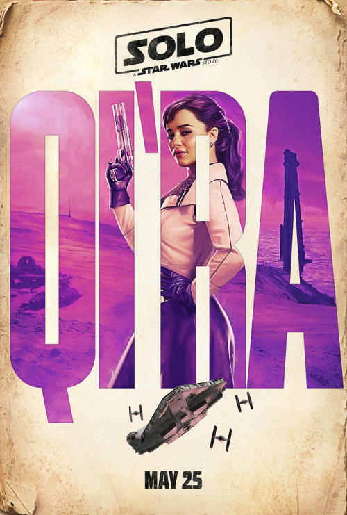 starwars:Check out the four new teaser posters featuring Solo, Lando, Qi’ra, and Chewbacca.  Szép,szép!