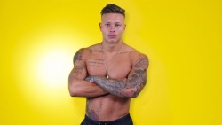 celebrityeggplant:  This is a celeb from the uk called Alex Bowen.
