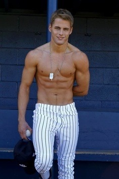 See more hot college jocks here! Hot shirtless baseball muscle