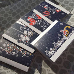 spacepupx: RePrinting!   Christmas Cards sold out! I was not