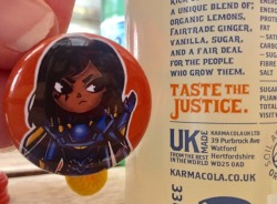 twoleggedhanna:Pharah found a new voiceline! Badge by MadsMakesStuff