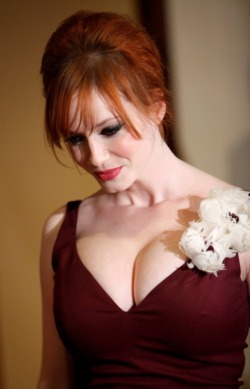 A simple dress turns into an event when worn by Christina Hendricks.