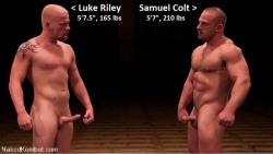 misterwoodtoyou:NSFW, nude, gay sexLuke Riley vs Samuel Colt
