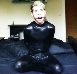 thesidekink:Rubber cutie with a ball gag