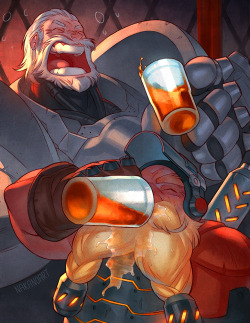 jesseshimada:  nakanoart:  Reinhardt: Well done, my diminutive