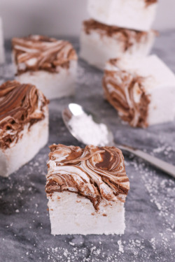 fullcravings:  Nutella Swirled Marshmallows  😱