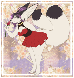 frisky-fennec:   little pic I did of Iko in a valentines day