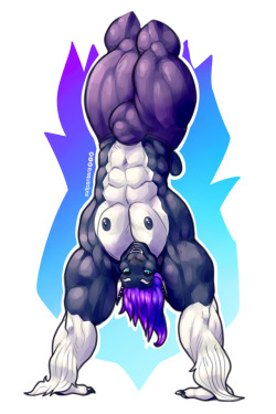 sxfpantera:Handstand Horsetraustur doing a handstand. He’s a strong lad -w-  Also onFurAffinityTwitterPatreon