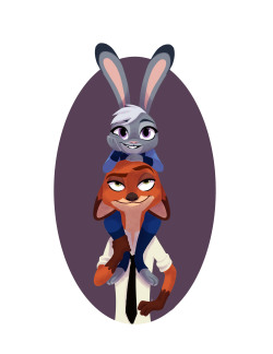 itty-bitties-posts:Another Nick and Judy doodle! I really like