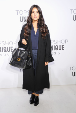 topshop:  Jessie Ware arrives at the Topshop Unique SS15 show