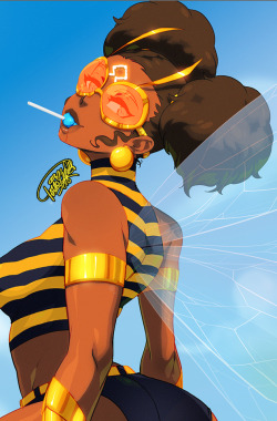 tovio-rogers:  bumble bee drawn up for patreon. full view, alternate