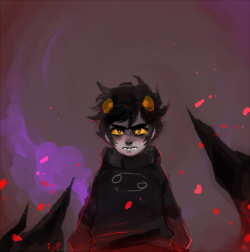 yummytomatoes:  a young karkat i speedpainted last night when