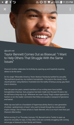 robregalmusic:  Respect to Taylor Bennett. Takes a lot of bravery