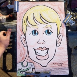 Caricatures at Dairy Delight!  12"x18" Ink and artstix