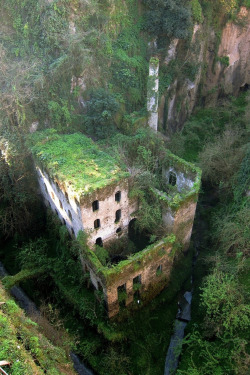 obscvred:  Abandoned mill from 1866 in Sorrento, Italy  