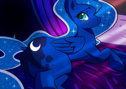 unicornlordart:  quick background edit made my my luna sketch.