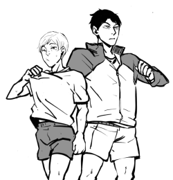 10kkun:   Ushiwaka and mysterious Setter-kun (please i ship it)