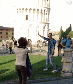 4gifs:  Residents of Pisa are getting tired of the tourists.