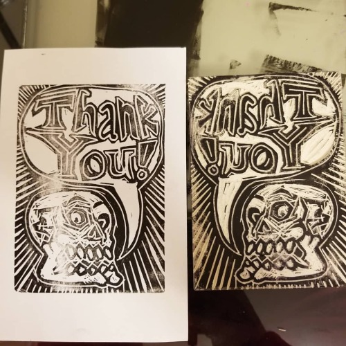 First lino cut unsupervised, haha.   basically i need to do more