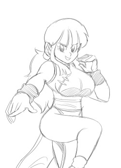   Chichi warm-up sketch based on a preexisting pose.