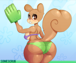 somescrub: Sandy Cheeks Request  They don’t call me cheeks