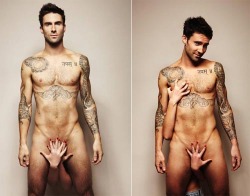 male-celebs-naked:  Adam Levine- MusicianSee more here