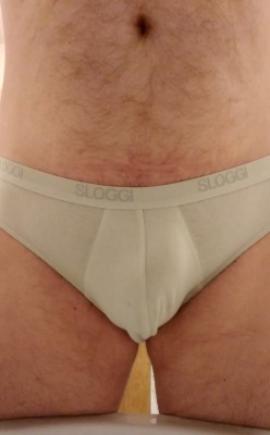 icantholditinforlong:  Leak in white underwear 