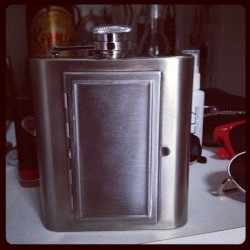 I have finally procured the perfect flask! Notice the little