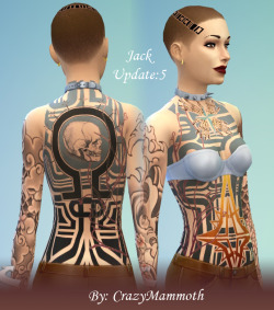 crazymammoth:  Update 5: Finished the Back Asari Tattoo and added