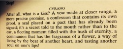 geeeraf:  Cyrano describes a kiss