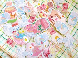pretty-transparents: currently working on some more sticker sets!