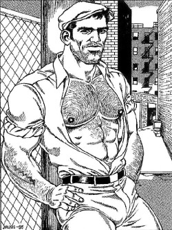 shirtlessmenincomics:  retro-gay-illustration​: Lil Red Cap