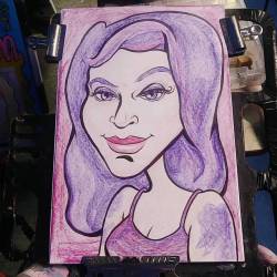 Doing caricatures at Dairy Delight! Ice cream for dinner is what