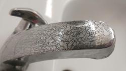 mapsontheweb: The corrosion on this water tap looks like a map.