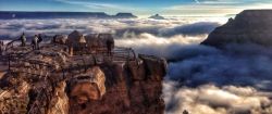 sixpenceee:The Grand Canyon Fills with Clouds in a “Once in